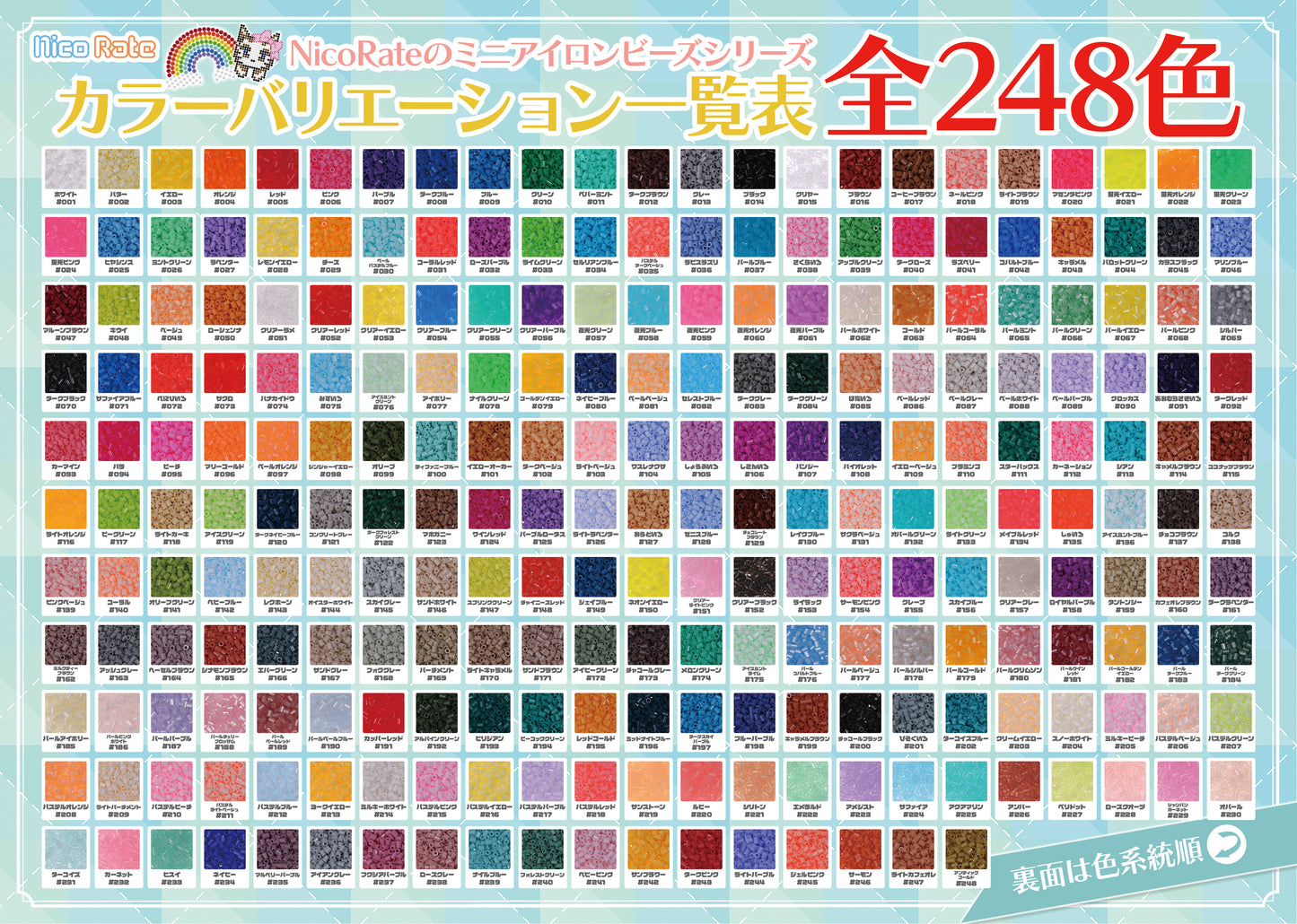 NicoRate ミニアイロンビーズ(2.6mm) 特殊カラーまとめ買い 56袋 56,000粒